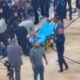 Grizzlies And Spurs Game game with fan on court with stretcher