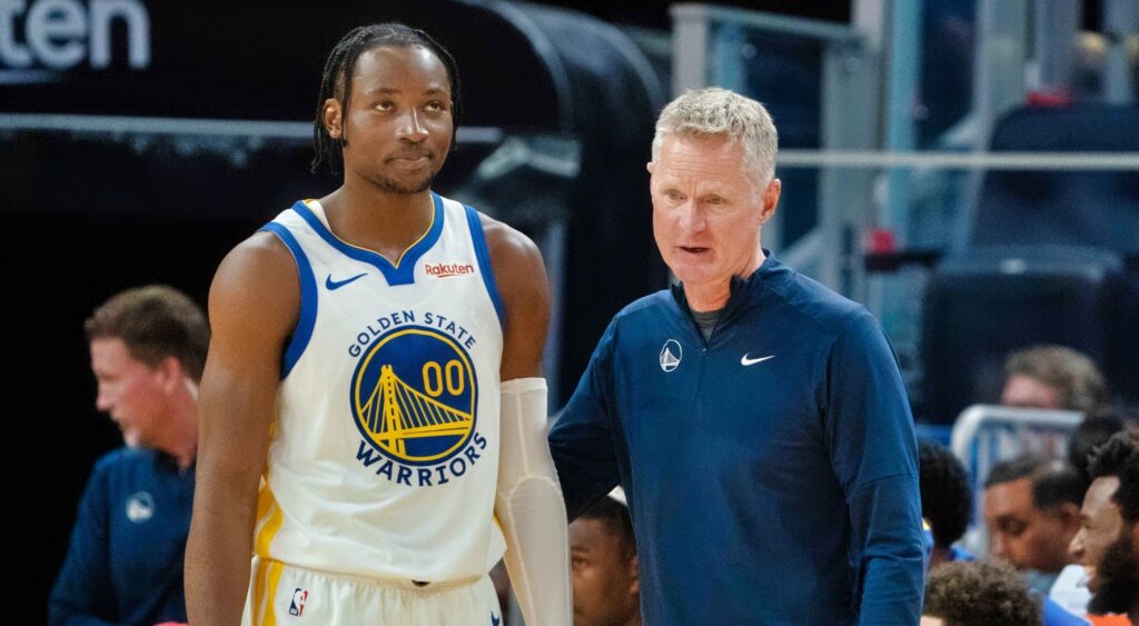 Steve Kerr hints at Jonathan Kuminga’s injury update, fueling speculation about his Warriors debut alongside Jimmy Butler