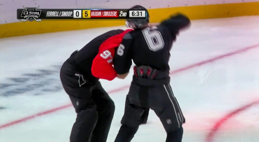 Justin Bieber Goes Toe-to-Toe In Massive Brawl With NHL Legen Jeremy Roenick During Los Angeles Fire Relief Charity Match