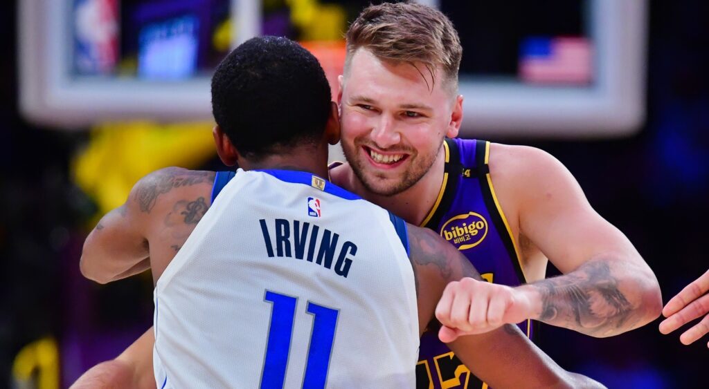 Kyrie Irving reflects on playing against his former teammate, Luka Doncic