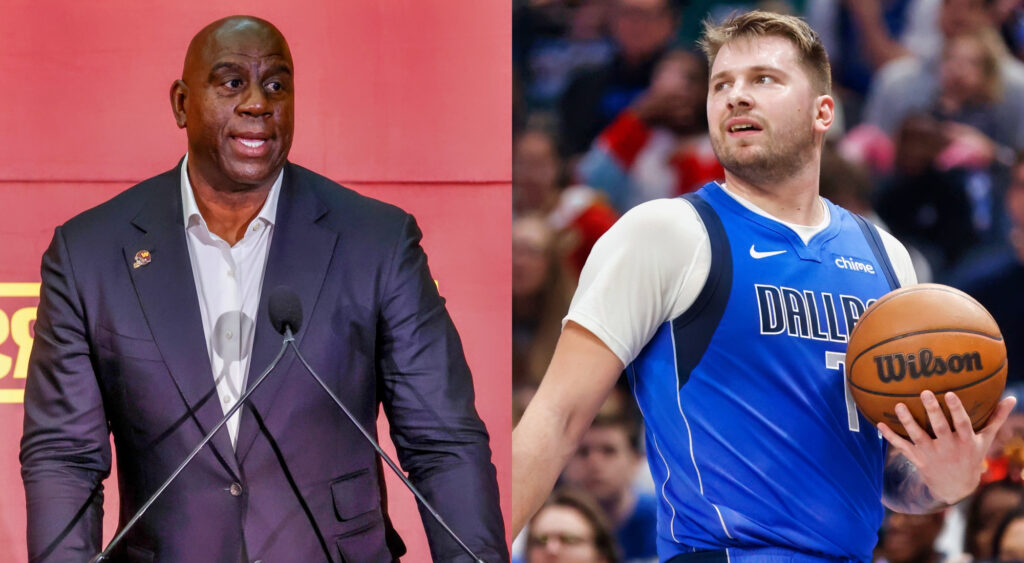 Magic Johnson and Luka Doncic