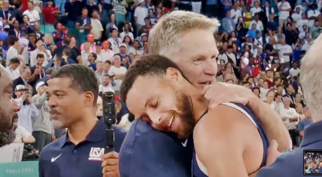 Steve Kerr expresses deep gratitude for Steph Curry’s gold medal performance vs. France at the Paris Olympics. Watch the video