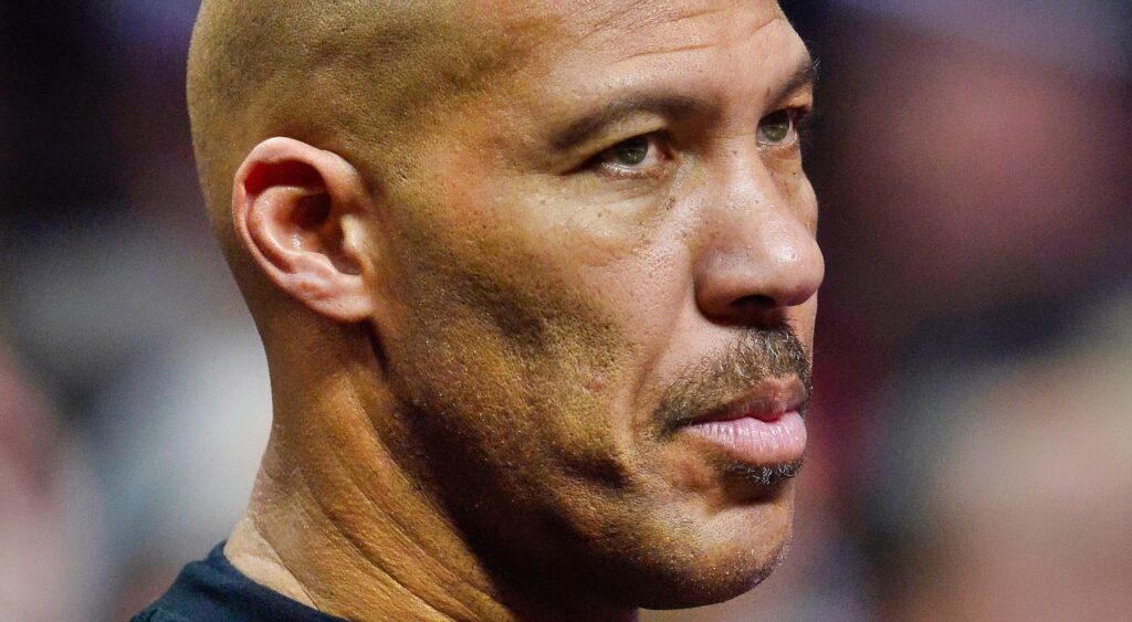 LaVar Ball sitting sourtside