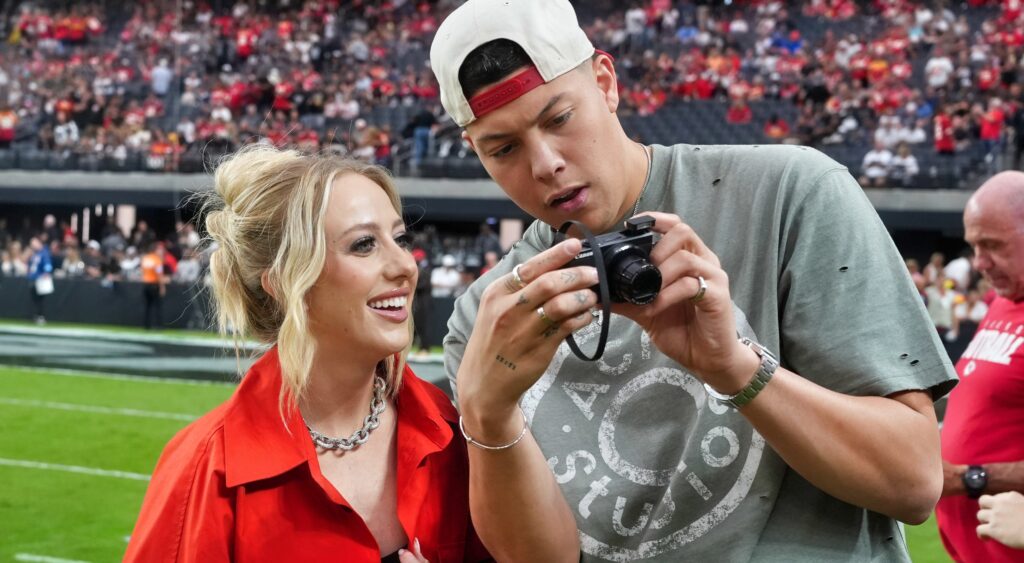 Patrick Mahomes' wife and brother Brittany and Jackson