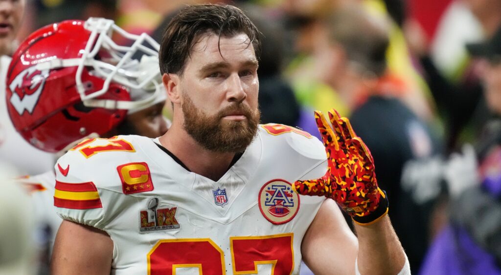 Kansas City Chiefs tight end Travis Kelce in uniform