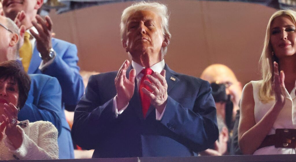 Donald Trump clapping