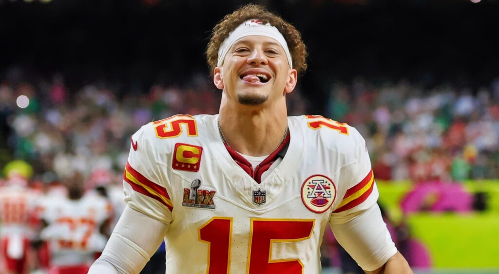 Kansas City Chiefs quarterback Patrick Mahomes in uniform