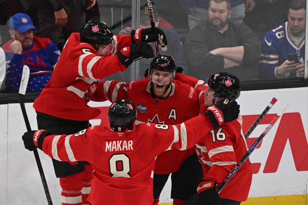 Team Canada celebrating.