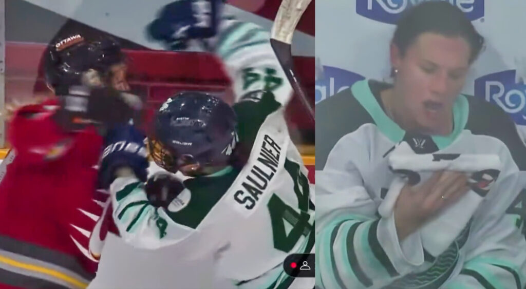 VIDEO: Pro Women Hockey Players Threw Bombs In Crazy First-Ever PWHL Fight, And One Of The Players Was Left With A Bloody Mouth