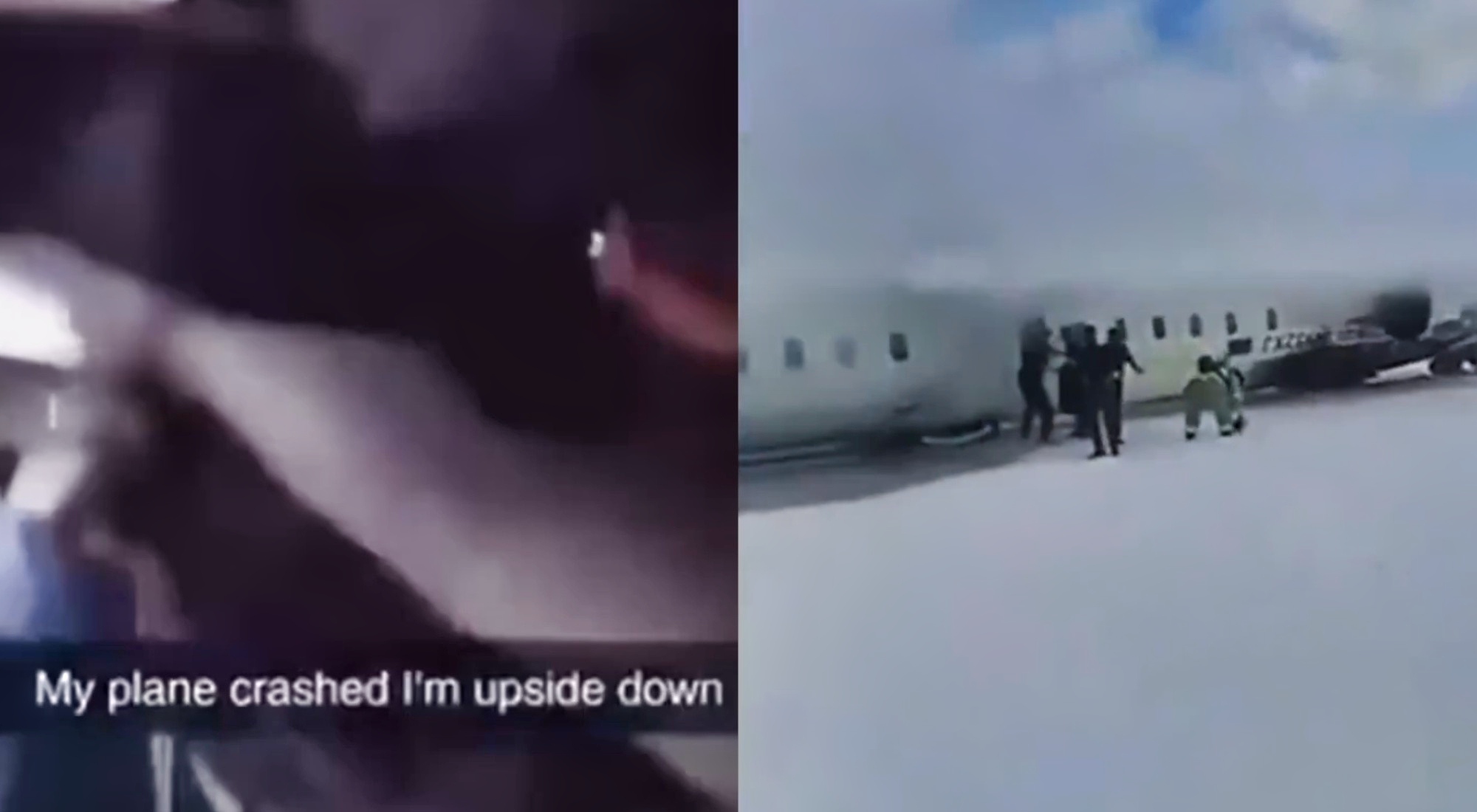 New Videos Emerge Of Delta Plane Crash In Toronto Of Passengers Upside