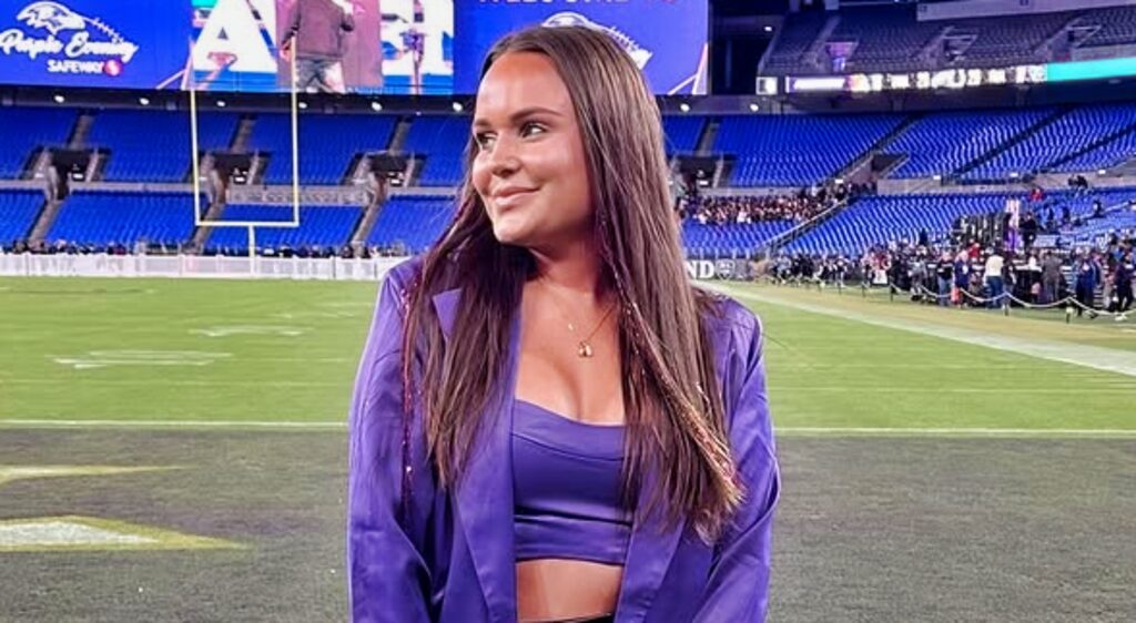 Kaitlyn Cleveland posing on the field.