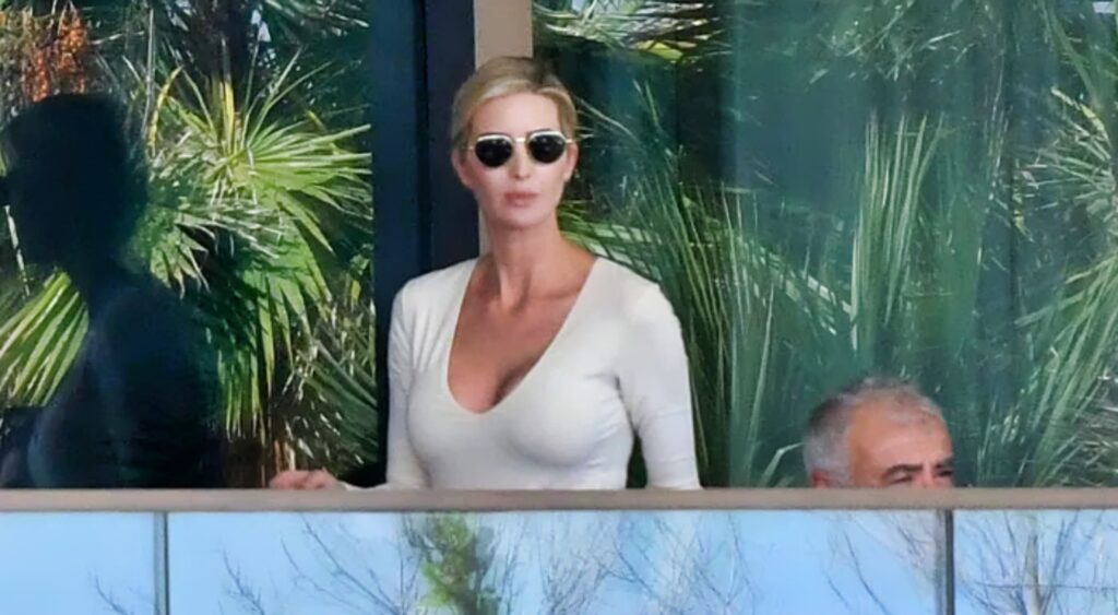 Ivanka Trump out at a restaurant.