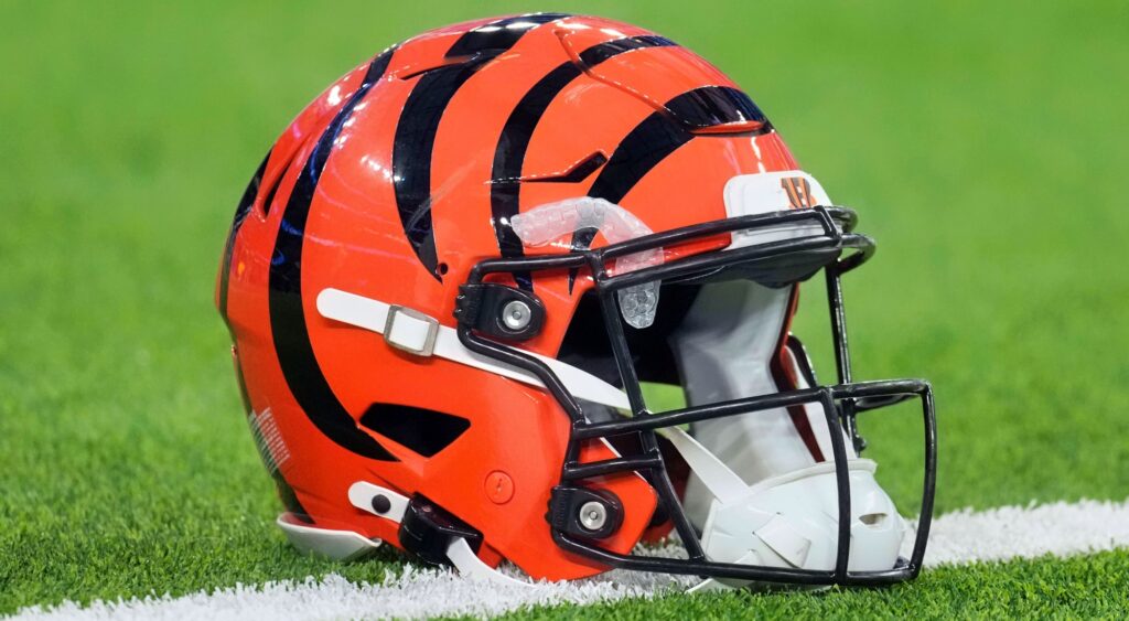 Cincinnati Bengals helmet. The team released guard Alex Cappa.